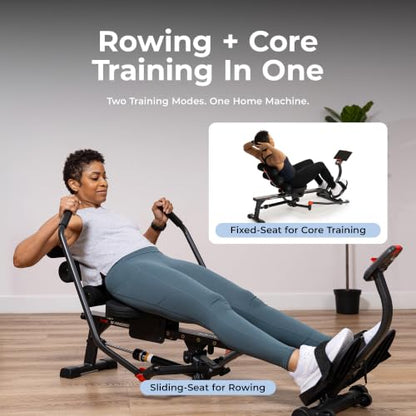 Sunny Health & Fitness Smart Full Motion Rower - color: Black