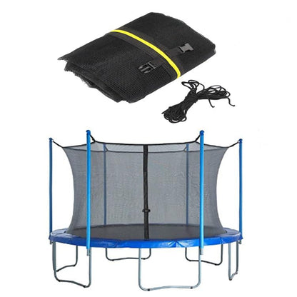 Trampoline Safety Enclosure Net PE Trampoline Flex Net Replacement for 6 Poles Round Frame Trampolines - size: 14"