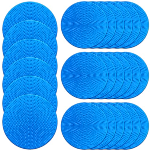Poly Spot Markers 4 inch/9 inch Non-Slip Rubber Agility Training Markers Floor Dots Flat Field Cones for Football, Soccer, Basketball, School Exercise Drills, Dance Practice - color: Blue, size: 4.73 inch