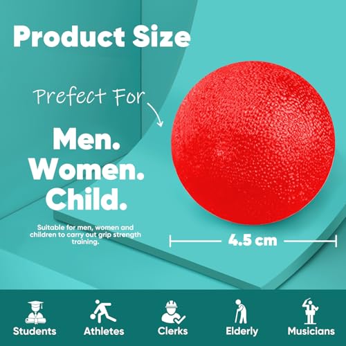 HiKeep Stress Balls for Adults (6 Pack), Stress Ball, Grip Strength Trainer