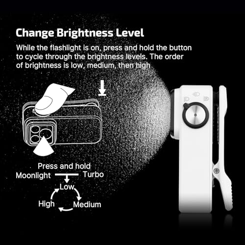 OLIGHT Oclip Pro Rechargeable EDC Clip-on Flashlight, White - color: White