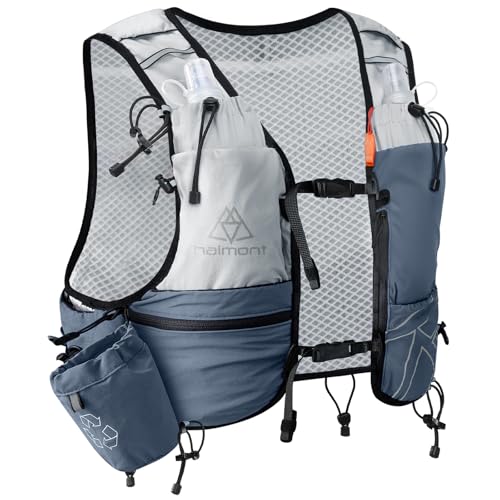 Haimont 8L Trail Running Hydration Vest with Soft Flasks - color: Grey, size: Small