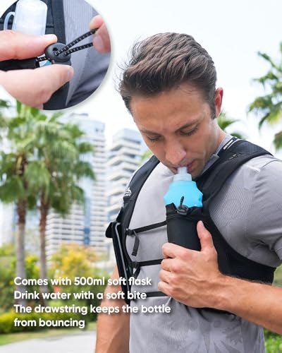 Zelvot Running Vest for Women Men, Touchscreen Phone Pocket - color: Black Camo, size: Medium-Large