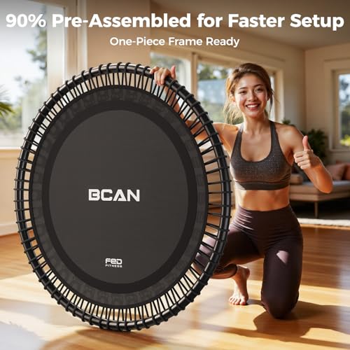 BCAN BT4 Soft Land Pro Adult Bungee Rebounder Trampoline Handle|FED Fitness - color: 40IN-Black