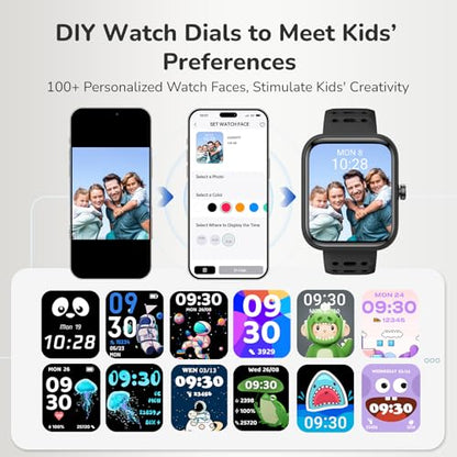 ENOMIR Kids Smart Watch No Phone Needed, Fitness Tracker Watch for Kids - color: Black, size: 1 Strap