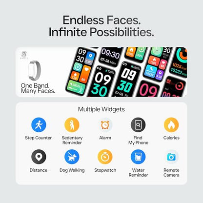 Lightweight Activity & Fitness Tracker with Subscription-Free App Control, AI Sleep Insights, 24/7 Heart Rate & Blood Oxygen Tracking, 16 Sport Modes, Waterproof Smart Watch for Men & Women - color: Silver