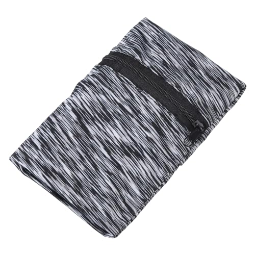 PATIKIL Wrist Pouch, Wrist Wallet Sports Wristband Wallet with Zipper Pocket for Running Jogging Hiking Cycling Yoga - color: Dark Gray