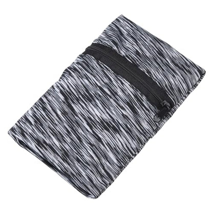 PATIKIL Wrist Pouch, Wrist Wallet Sports Wristband Wallet with Zipper Pocket for Running Jogging Hiking Cycling Yoga - color: Dark Gray