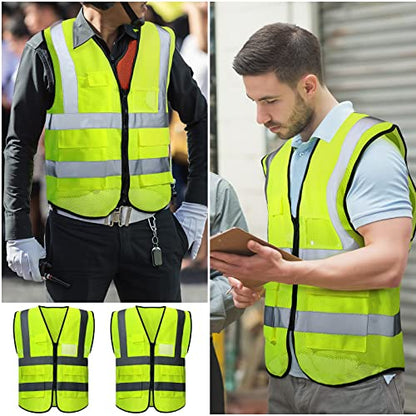 JaGely 20 Pack Reflective Safety Vests with Pockets