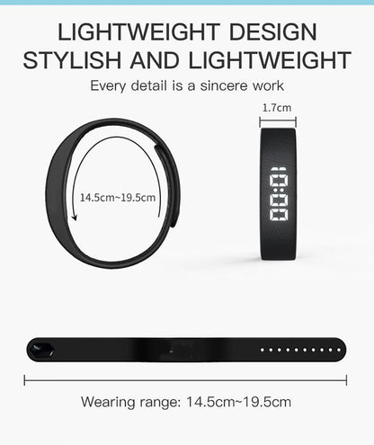 Gosasa Lightweight LED Digital Sport Watch Waterproof Fitness Tracker with Calorie Counter, Pedometer, Vibrating Alarm, USB Rechargeable Silicone Wristband for Men Women (Rose Red) - color: Rose Red