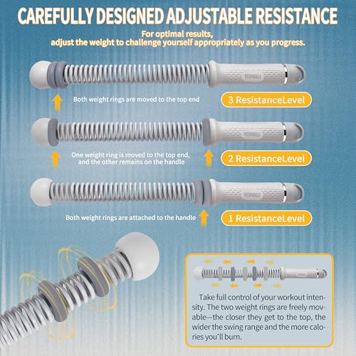 Portable Adjustable Ropeless Battle Ropes with Gray - color: Gray
