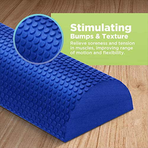 Bean Products High Density Half Round Foam Roller 18" for Physical Therapy - size: 18" Half Roller