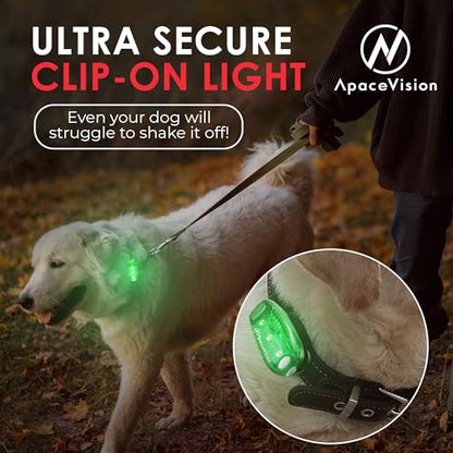 EverLightFX USB Rechargeable LED Safety Light (2 Pack) by Apace - Super Bright Bike Tail Light Works Brilliantly as Running Light for Joggers, Pets, Bicycle Strobe or Rear Clip On Lights - color: Green