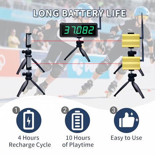 YZ Laser Timer for Sprints, Laser Sprint System, Track Laser Timer Stopwatch, Lap/Speed Training/Track Field/Running/Football - style: 1 timer+2 lasers