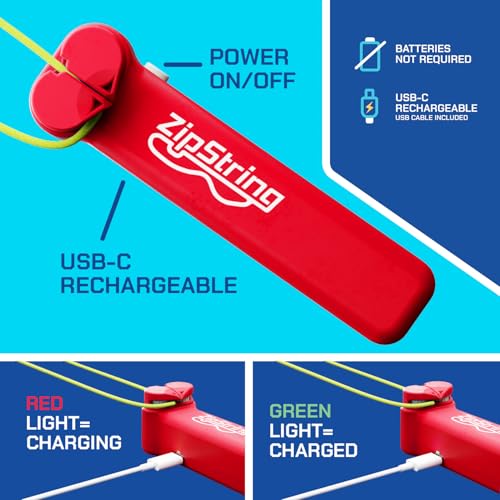 ZipString Original Rope Launcher Toy, Rock'it Red - color: Rock'it Red