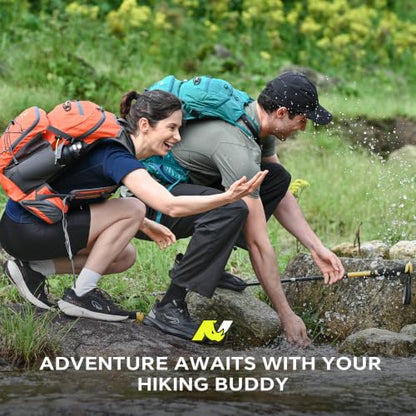 N NEVO RHINO Hydration Backpack, 18L Hiking Backpack with 3L Water Bladder - color: Orange
