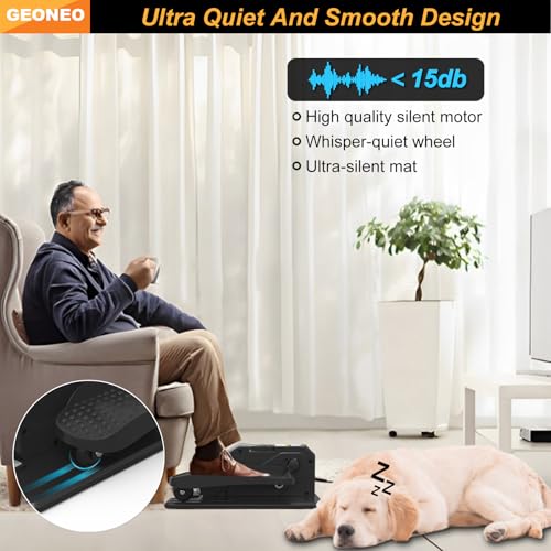 Under Desk Elliptical Machine, Electric Elliptical Leg Exerciser for Senior - color: Silver