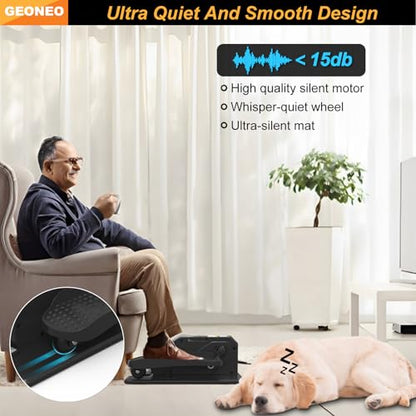 Under Desk Elliptical Machine, Electric Elliptical Leg Exerciser for Senior - color: Silver