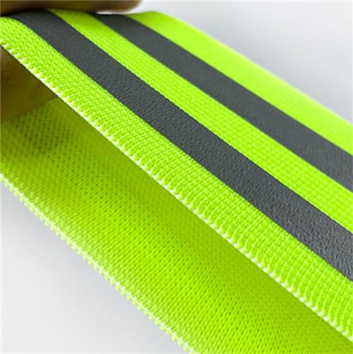 2 Pieces Reflective Bands Reflector Bands for Wrist, Arm, Ankle, Leg, High Visibility Reflective Gear Safety Reflector Tape Straps for Night Walking, Cycling and Running, Green