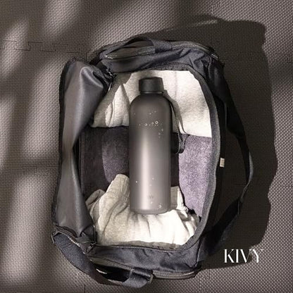 KIVY Large Water Bottle 50oz Tritan - Lightweight & Shatterproof - BPA Free - color: 04 Cream Clear, size: 50oz