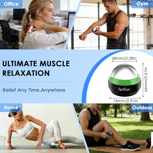 Massage Ice Roller Ball Cold & Heat Therapy Pain Relief Myofascial Release - color: Set of Green