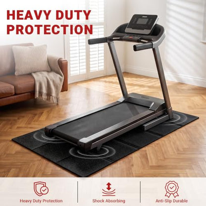 Exercise Bike Mat 70" x 30", 0.2"/0.25" Thick, Compatible with Peloton Bike - size: 78.3"L x 39.4"W x 0.25"Th