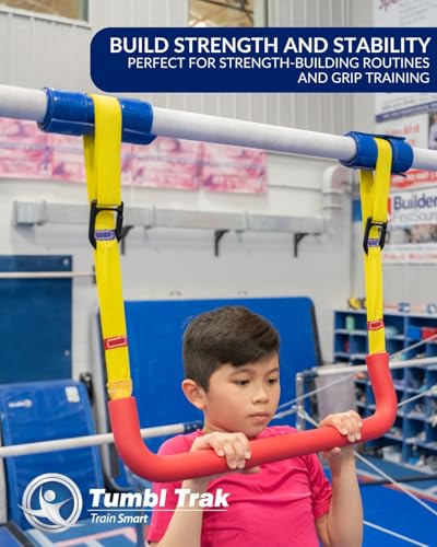 Tumbl Trak Adjustable Trapeze Bar - Indoor Trapeze Swing Bar for Kids - Gymnastics Swing Bar, Ninja Trapeze Accessories - Swing Set Trapeze