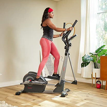 Sunny Health & Fitness Upright Elliptical for Full Body Arm Leg Workout - color: Gray