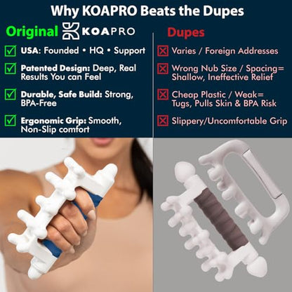 KOA KOAPRO Fascia Massage Tool Blaster for Cellulite, Deep Tissue Massager for Knots - All-in-One Full Body Massage, Facia Blaster, Neck and Back Massager, Deep Tissue Muscle Massagers - style: Original Blue