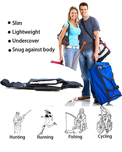 Naoki Outdoor Sports Running & Jogging & Travel Waterproof Utralthin Waist Pack/Bag Runner Belt - color: Navy