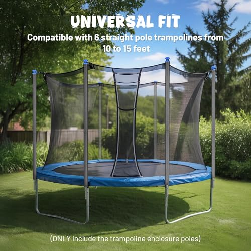 AW Universal Trampoline Replacement Enclosure Poles Accessories with Clamp - size: 78" , 6 Pole