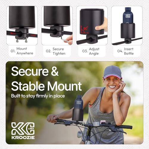 Kroozie XL Bike Cup Holder, Stainless Steel - color: Stainless Steel
