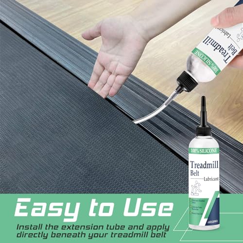 100% Silicone Treadmill Lubricant for Belt, 4 Oz Treadmill Oil Belt Lubricant, Reduce Friction Lubricant with Tubes and 5 Cloths for Nearly All Types of Treadmills (1)