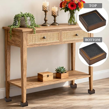 Wood Bed Risers, Heavy Duty Wood Blocks, 1 inch Stackable to 2 inch 3 inch 4 inch High, Furniture Risers for Couch Sofa Cabinet Ottoman End Table (8pcs Square) - color: 8pcs Square