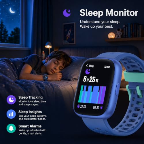 Fitness Tracker No APP No Phone Needed, Compatible with Apple Find My - color: Blue
