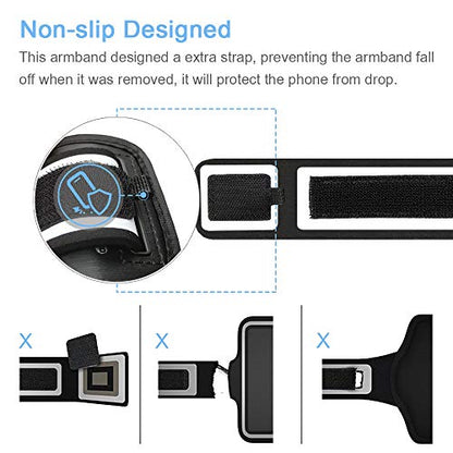 Running Armband for iPhone 17/16/15/14/13 Pro Max, Plus, Air‌ (Black) - color: Black
