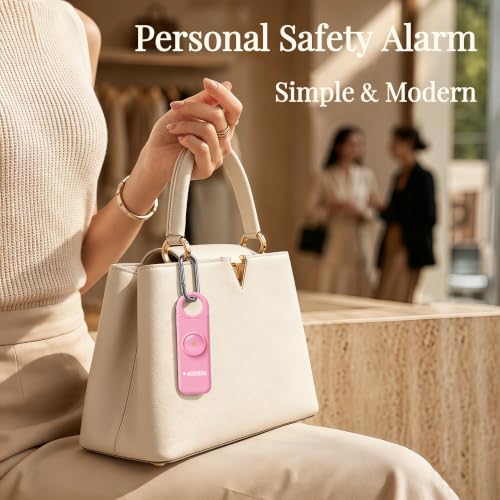 Rechargeable Personal Safety Alarm for Women - color: Baby Pink