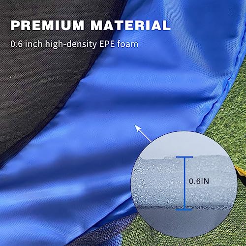 ACWARM HOME 16FT/15FT/14FT/12FT/10FT Trampoline Safety Pad Replacement, Round Trampoline Spring Protection Cover, Fits 16FT/15FT/14FT/12FT/10FT Frames, Water-Resistant Trampoline Accessories - color: Blue, size: 15FT