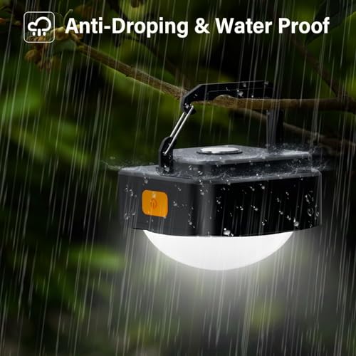 FLY2SKY 6Pack LED Rechargeable Camping Lights Tent Lantern Mini Emergency - style: 6 Pcs Black