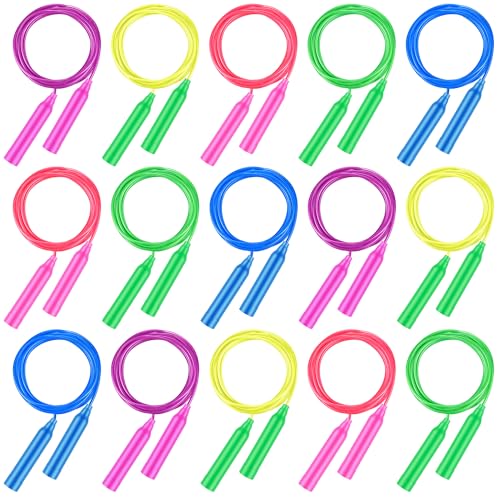 Aodaer Jump Rope Set, Colorful Outdoor Jump Ropes, 7.3 Feet Adjustable Skipping Rope for Outdoor Fun Activity Sport Party Favor