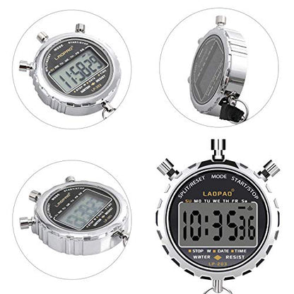 LAOPAO Melt Stopwatch, Clock Daily Rainproof Digital Timer for Sports Match,Competition,Coach,Referee,Training,Timing - color: Xj-203