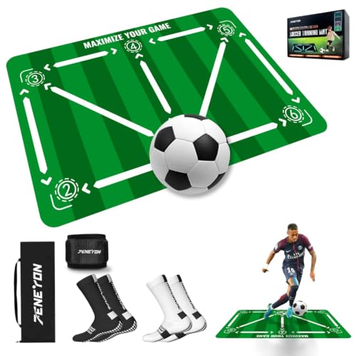 Soccer Training Mat, Soccer Training Equipment, Soccer Gifts for Boys 8-12 - color: Court, size: 47*31 IN