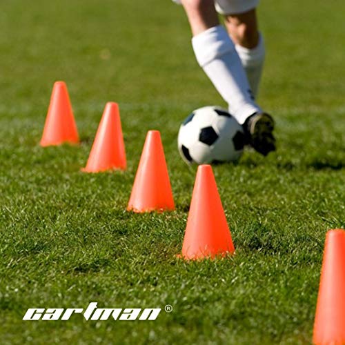 CARTMAN Agility Training Cones, Plastic Soccer Field Markers Indoor Outdoor for Events - style: 7" 12pk