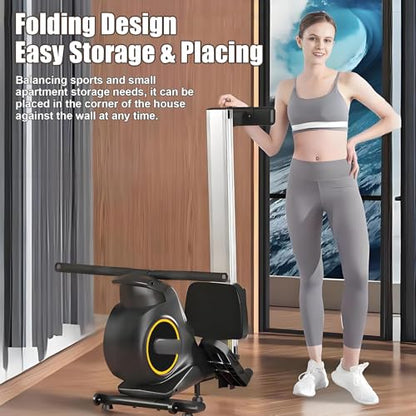 Rowing Machine, Magnetic Rower Machine with Adjustable Resistance, Magnetron Flywheel Rowing Machine, Home Exercise Sunny Rowing Machine