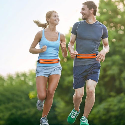 Running Belt Fanny Pack Men and Women Slim Running Bag Money Belt - color: Orange