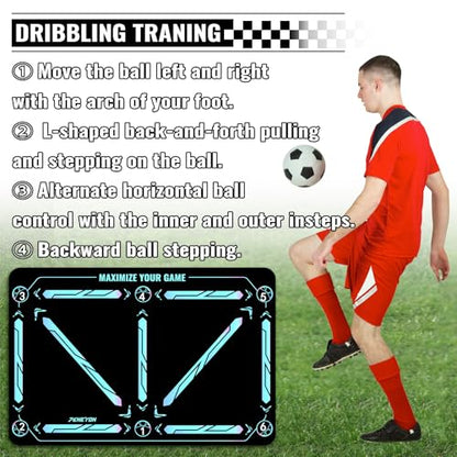 Soccer Training Mat, Soccer Training Equipment, Soccer Gifts for Boys 8-12 - color: Technology, size: 47*31 IN
