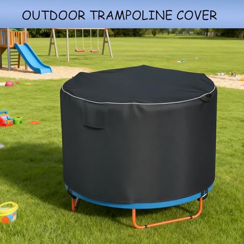 XCZ trampoline cover, outdoor jumping bed cover, suitable for 60 inch round children's trampoline , full coverage. Black - size: 62" Dia x 47" H