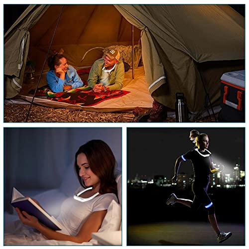 Neck Reading Light for Bed Adjustable: Bendable Arms 2-Pack White - color: White, size: 2-Pack
