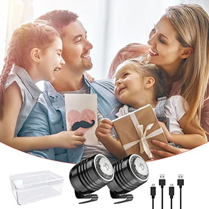 Original 2 Rechargeable LED Headlights for Shoe Charms, Rechargeable Flashlight Attachment for Shoe Accessories Kids Boy Girl Men Women Sandals, Clip on Clog Headlamp Shoe Decoration Charms