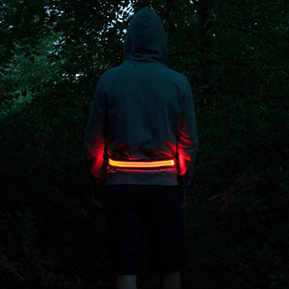 Illumiseen Extension for the LED Reflective Belt – Adds a max. of 19.6” to your LED Belt - color: Red